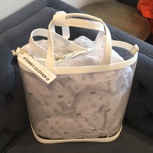 Stoney Clover Lane clear bucket tote